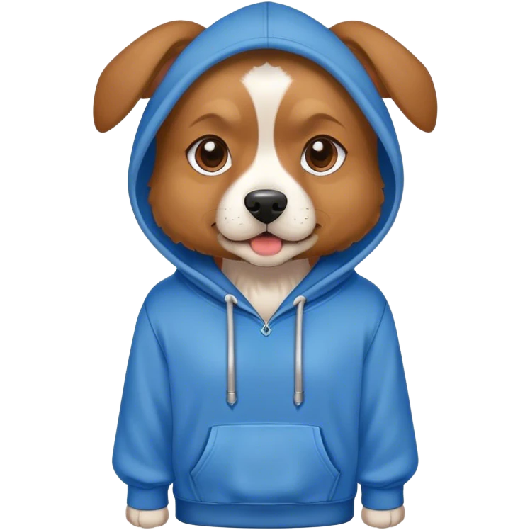 Dog wearing hoodie  emoji