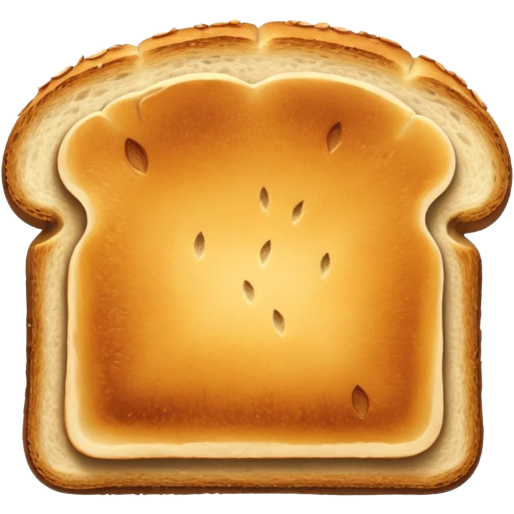 a slice of toasted bread, golden brown emoji