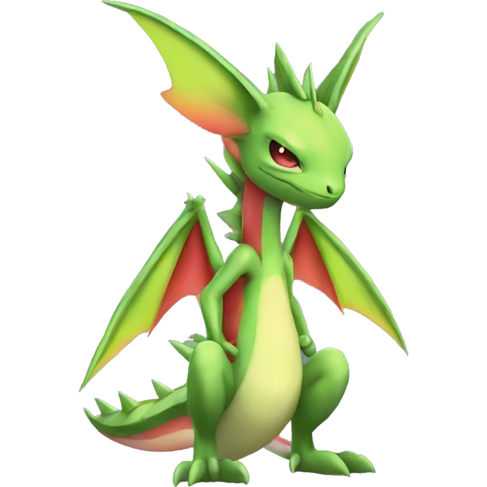 Full body sharp edgy shiny punk colorful Fairy-Flygon-Scyther-grovyle emoji