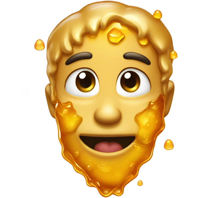 Emoji with honey and mouth ￼ emoji
