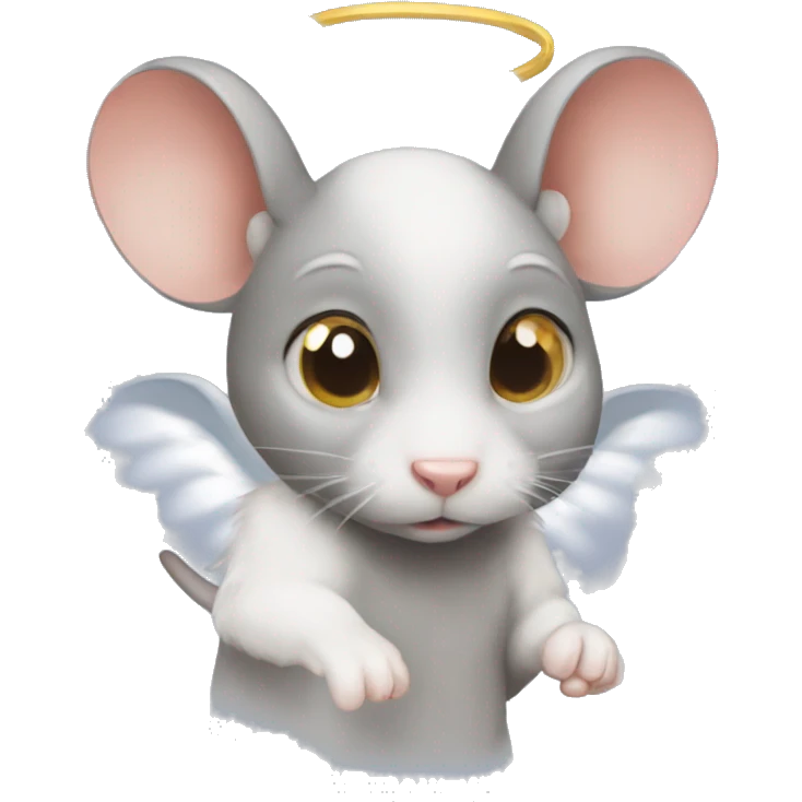 Angel beautiful rat emoji