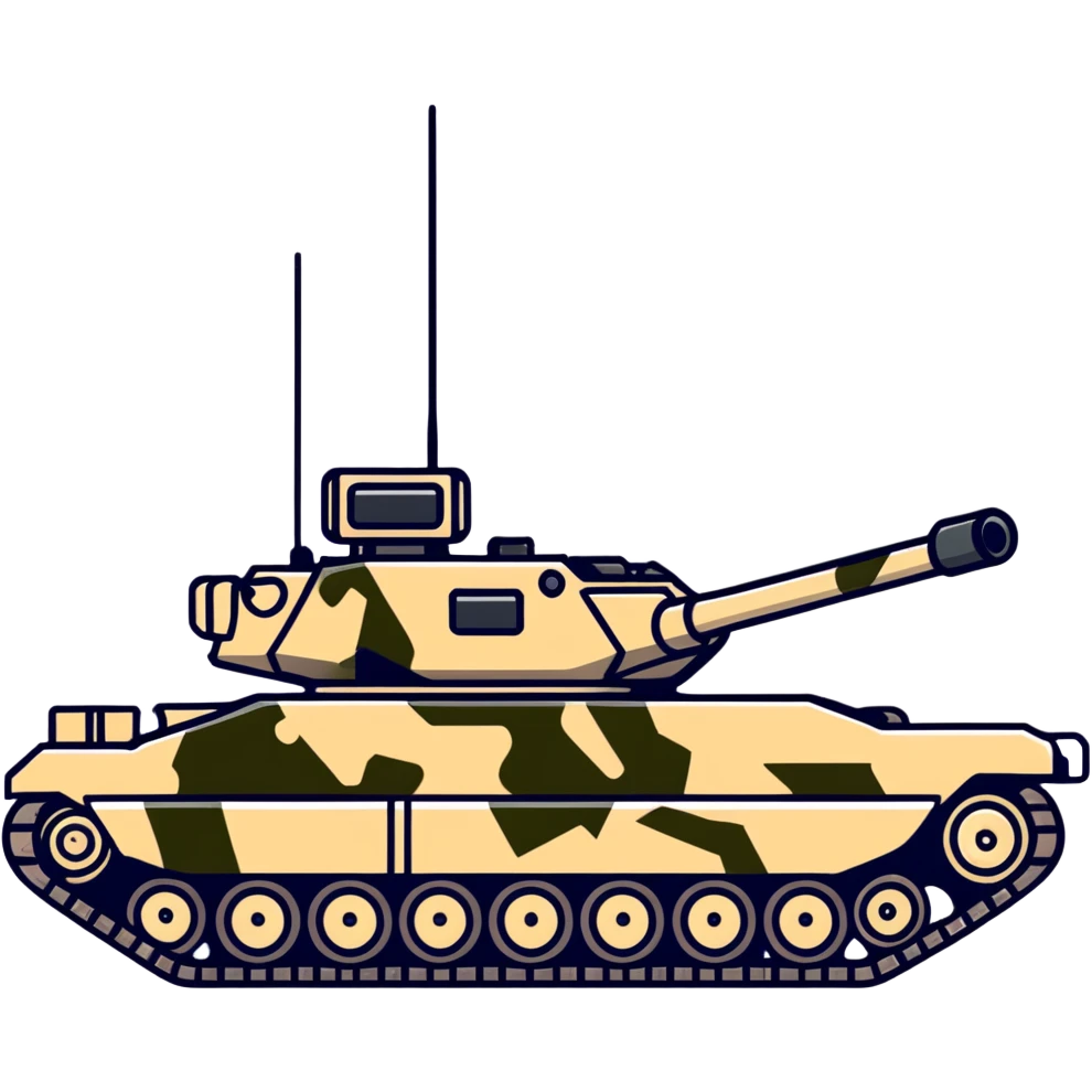 Indian Army T-90 tank with desert camouflage pattern emoji
