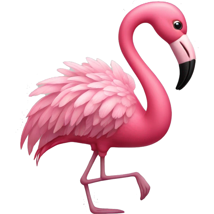 Pink flamingo wearing a tutu emoji