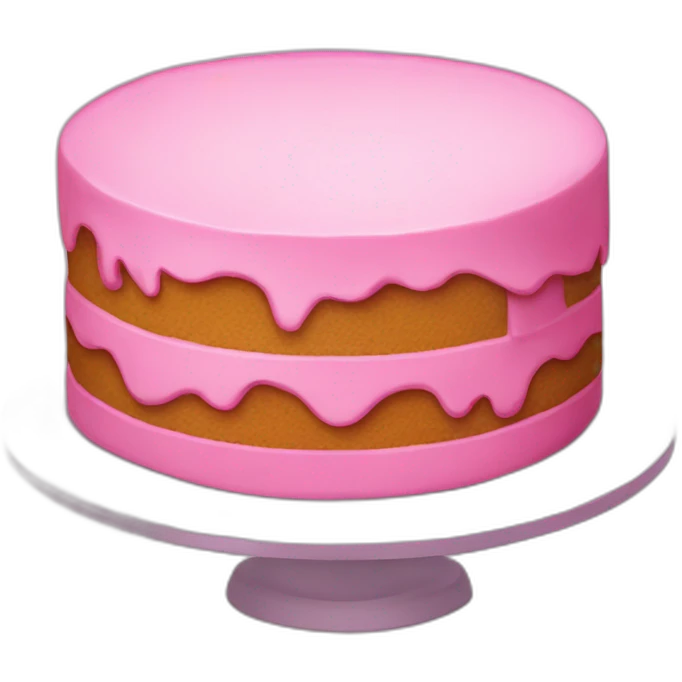 Round pink cake emoji