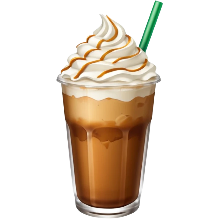 Starbucks iced caramel coffe emoji