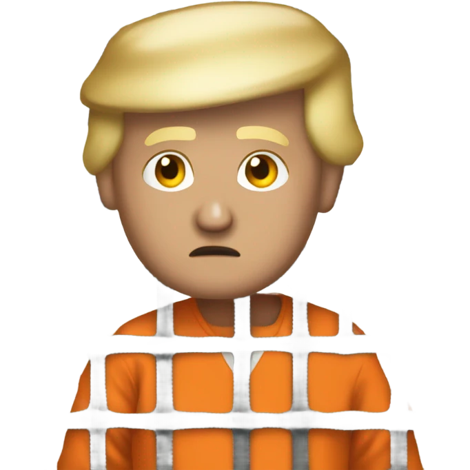 Donald trump wearing a prison jumpsuit emoji