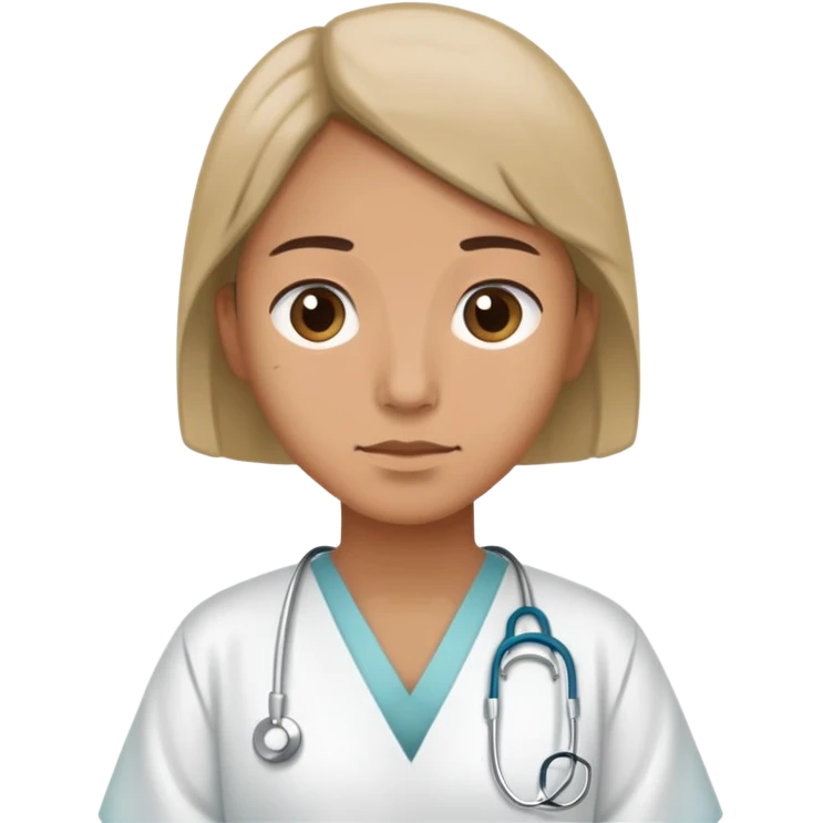 patient wearing a hospital gown, neutral expression emoji