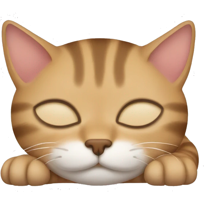 Tabby cat sleeping emoji