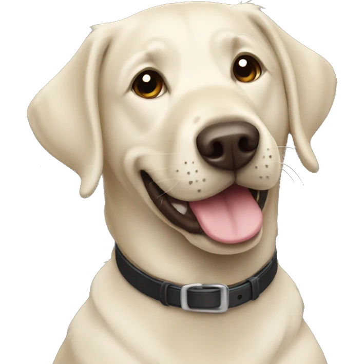 happy Black Labrador emoji