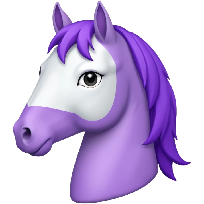 Purple horse wearing white t-shirt

 emoji