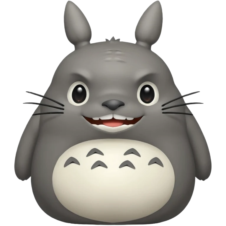 Totoro tierno que se parezca al real sonriendo tierno emoji