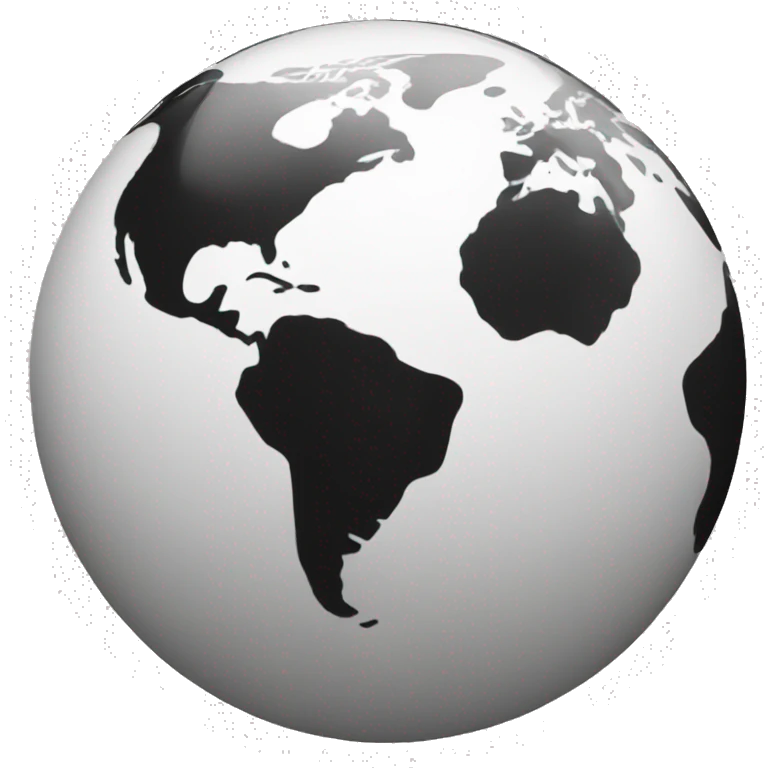 black and white globe emoji
