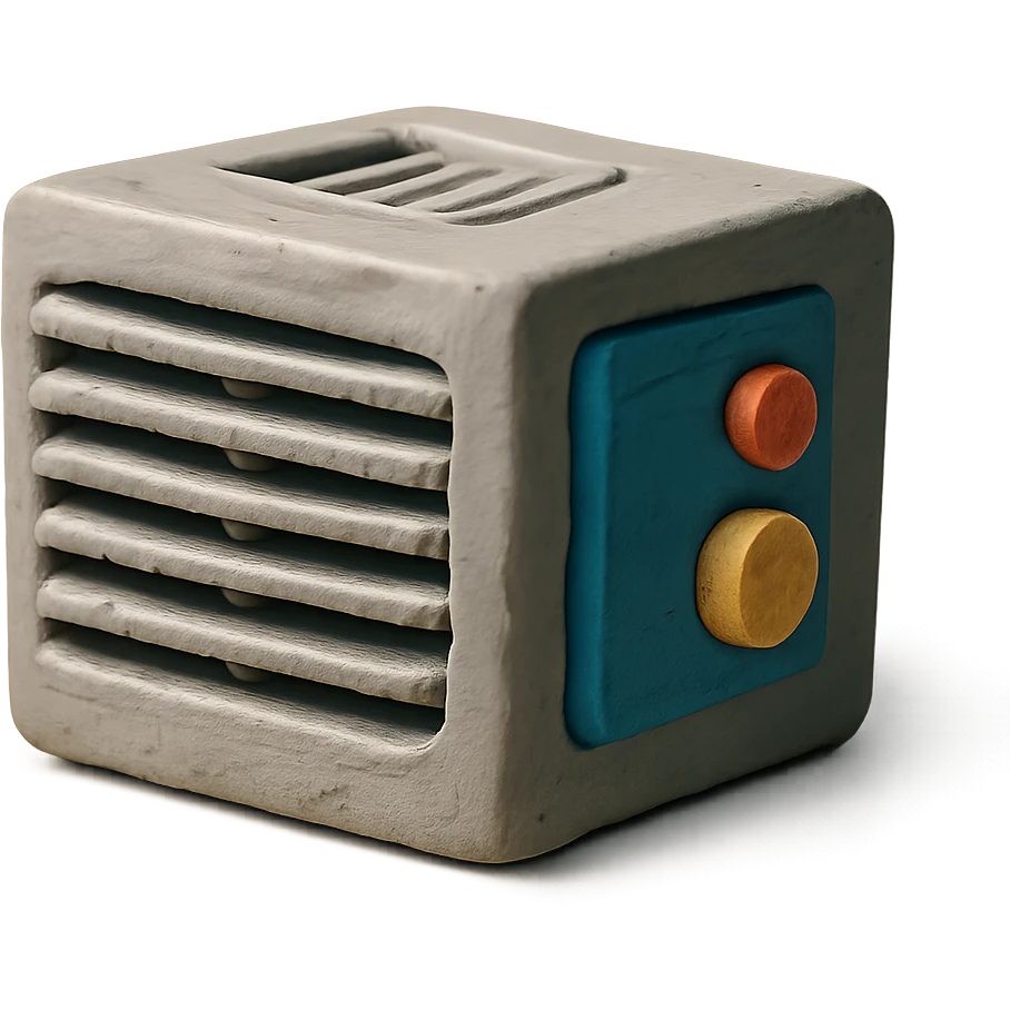 claymation style air conditioner emoji