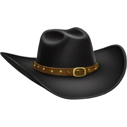 Black cowboy hat  emoji