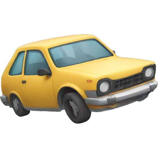 Broken windeshelid of a car emoji
