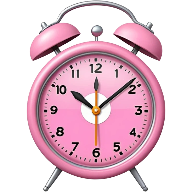 um DESPERTADOR minimalista ROSA emoji