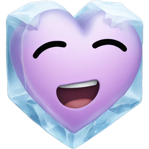 ice cube heart emoji