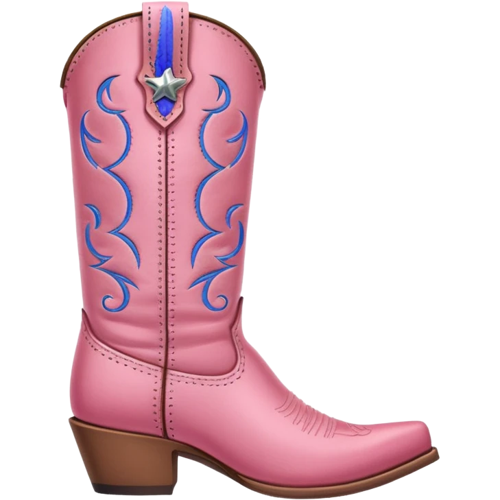 Cowboy boot pink emoji