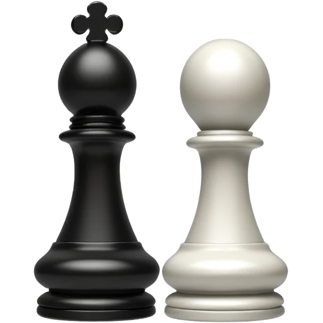 two chess figures white and black emoji