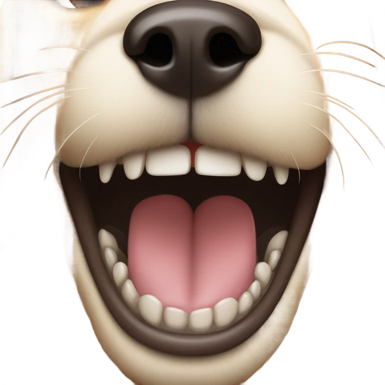 Dog with teeth  emoji