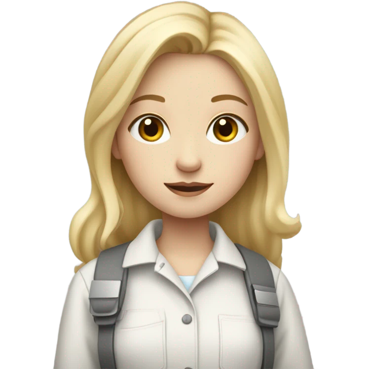 pale girl, blonde artist emoji