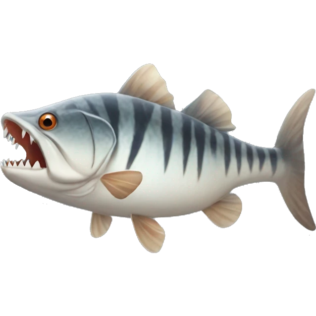 Tigerfish with huge teeth  emoji