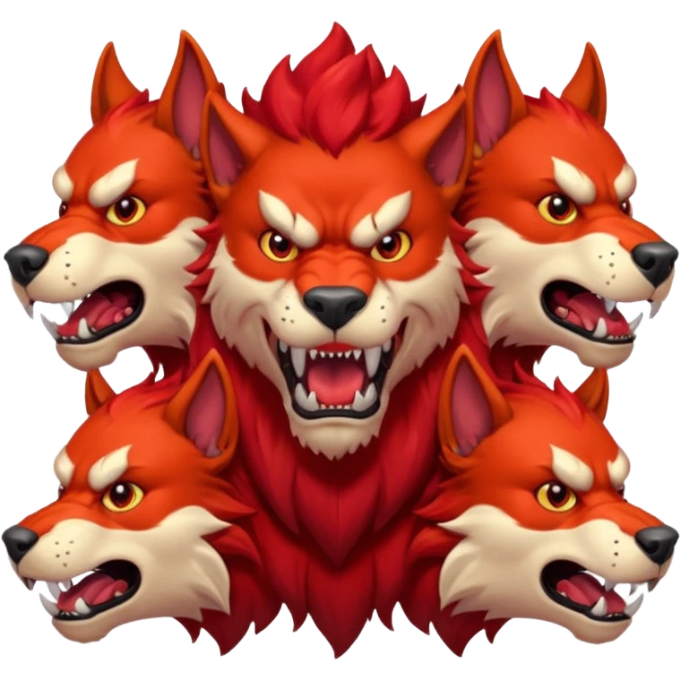 Red cerberus emoji