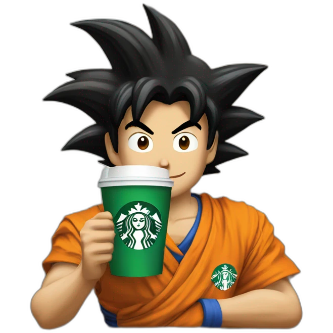 san goku drinks starbucks emoji