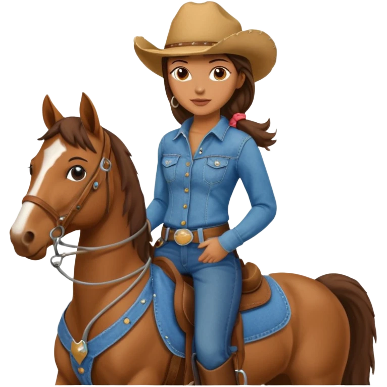 covboy on the horse woman  emoji