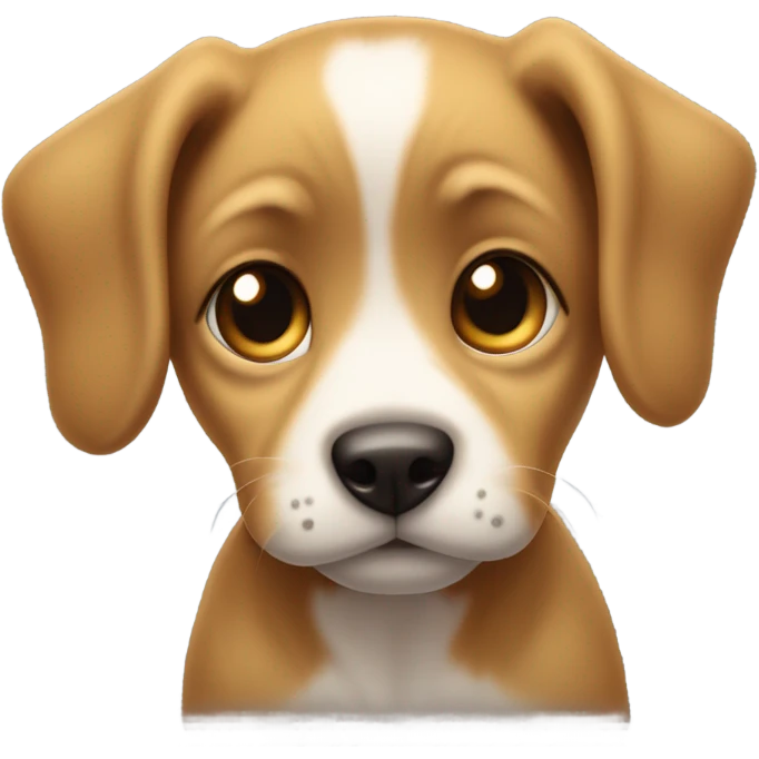Sad crying puppy emoji