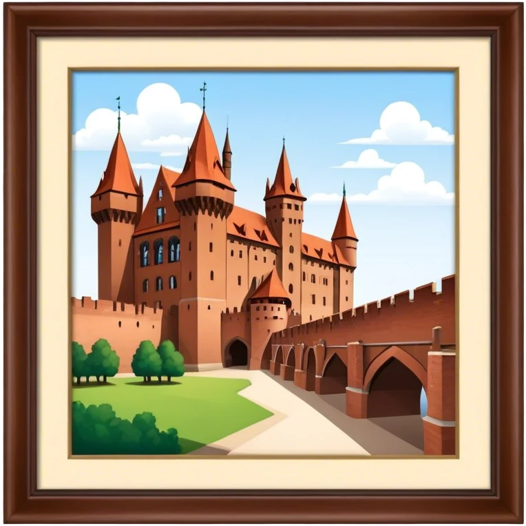 Cinematic Realistic Malbork Castle  Emoji emoji