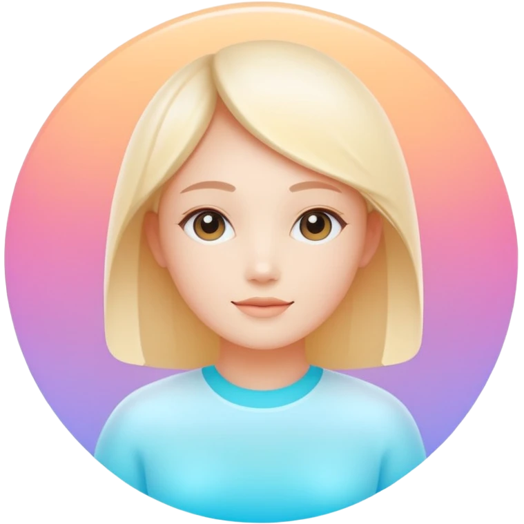 minimal abstract avatar for AI assistant,
soft rounded shape,
no human face,
friendly presence without personality bias,
neutral pastel gradient,
modern wellness AI aesthetic,
transparent background,
vector illustration
 emoji
