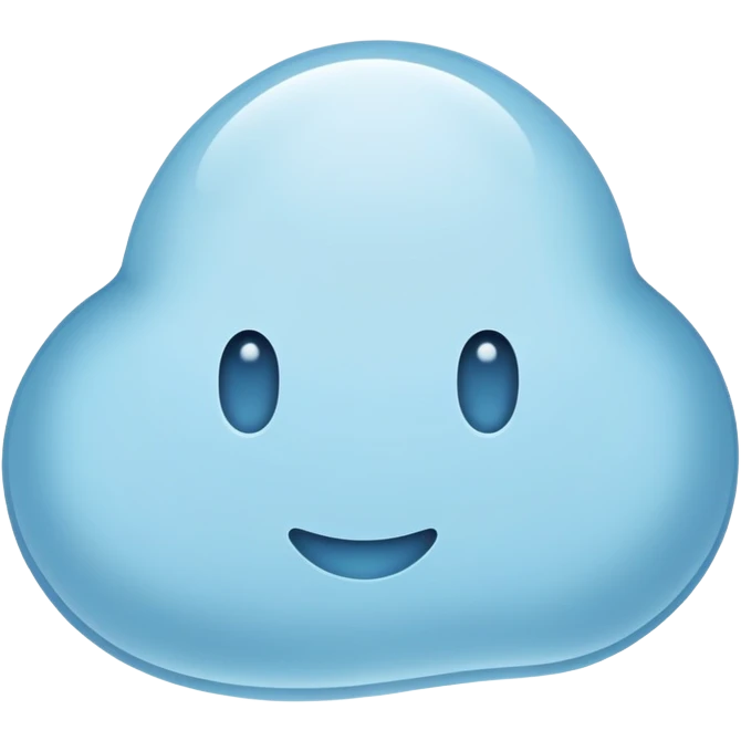 light blue irregular shape spot, not round, organic blob emoji