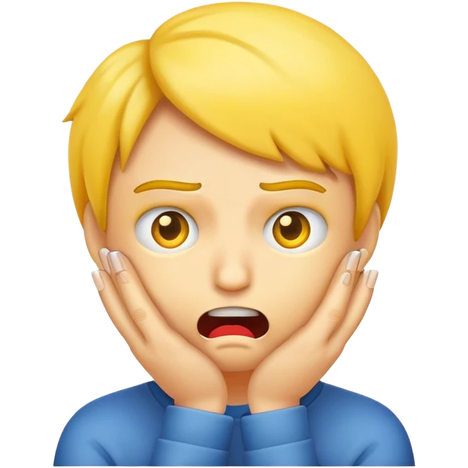 Emoji face anxiously biting nails emoji