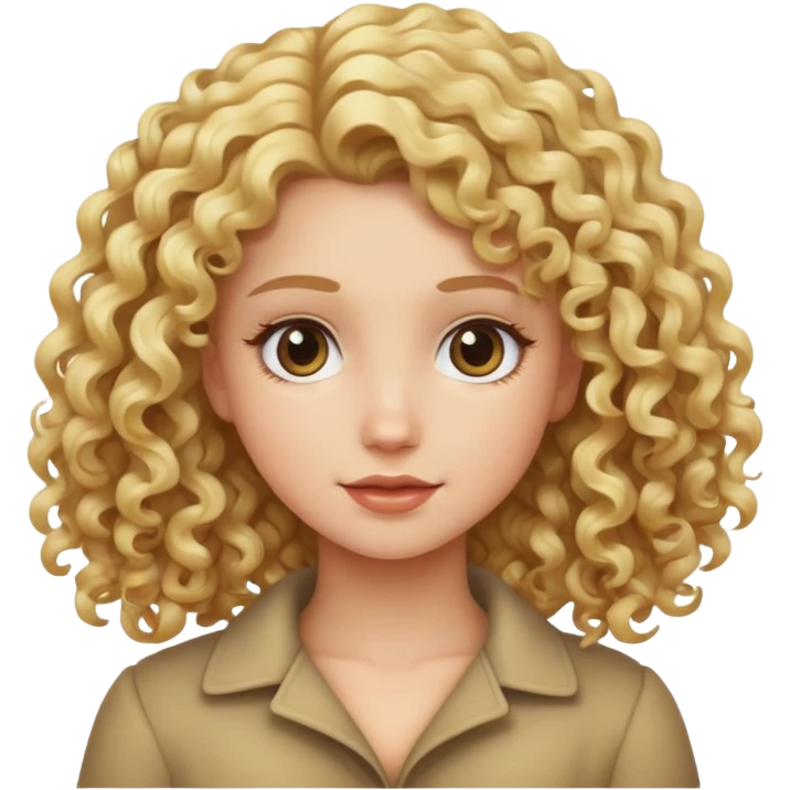 Blonde curly girl emoji
