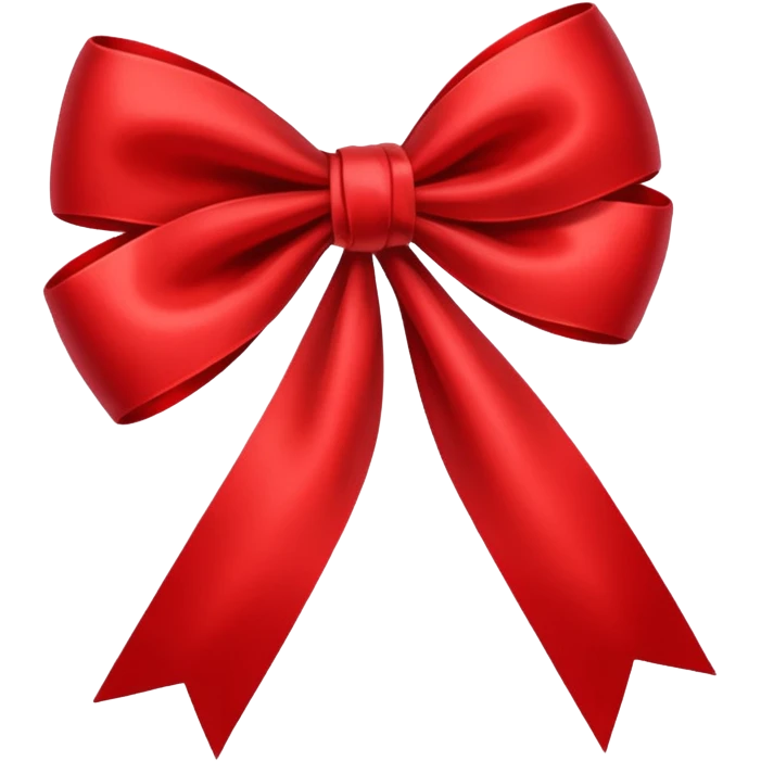 Élégant red bow emoji