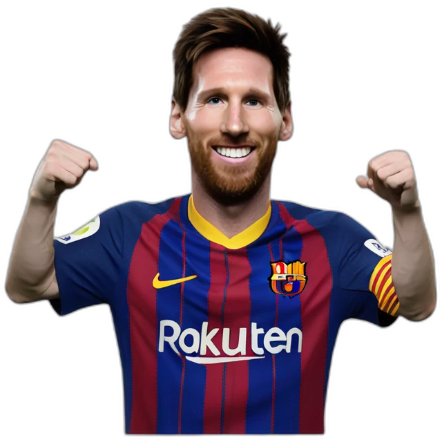Messi mais ses mains sur la tête car il est choquer emoji