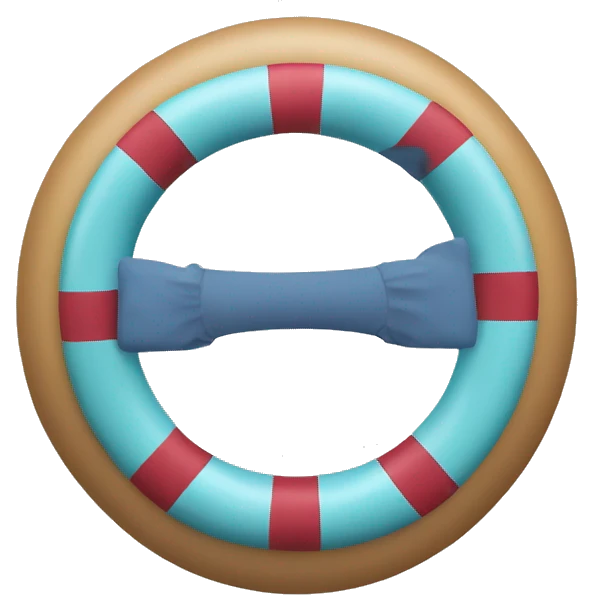 Float with swimming wheel and swimming sleeves emoji