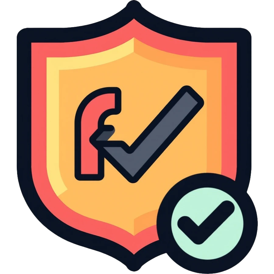 A badge with FF and a verification checkmark symbol emoji