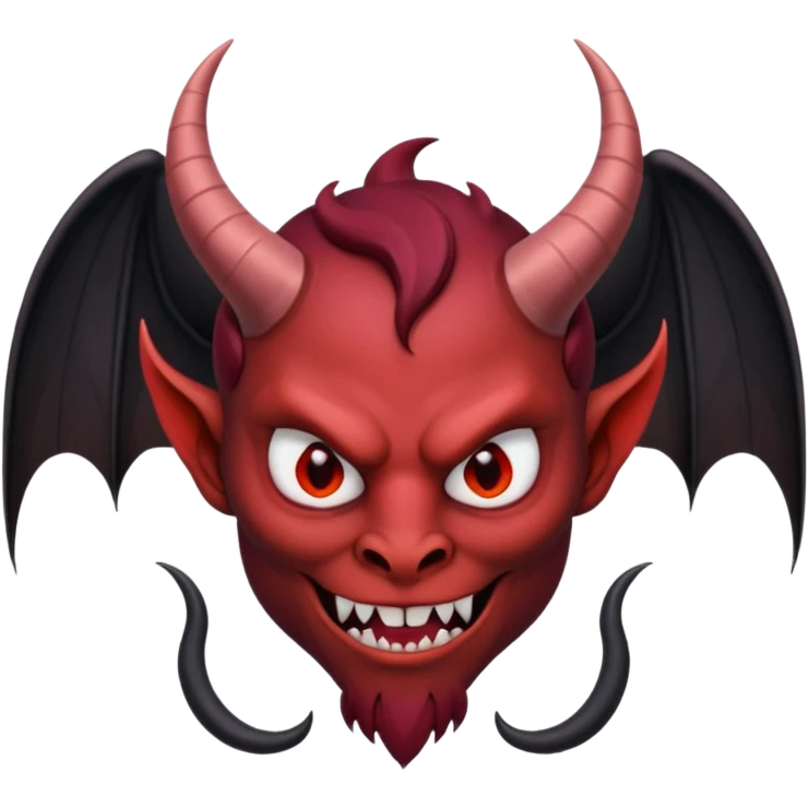 burgundy winged devil emoji