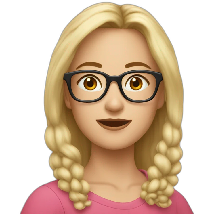 Alicia rubia media melena gafas 48 años emoji