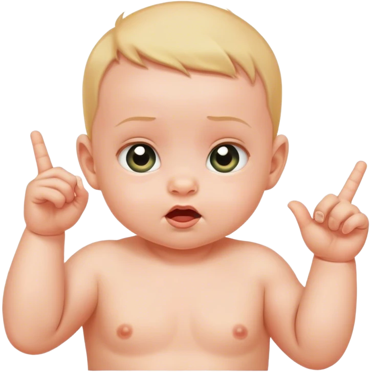 Baby flipping off emoji