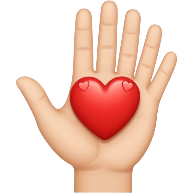Heart hand  emoji