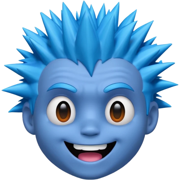 Jake E Boo 3d animated Head looking cool emoji