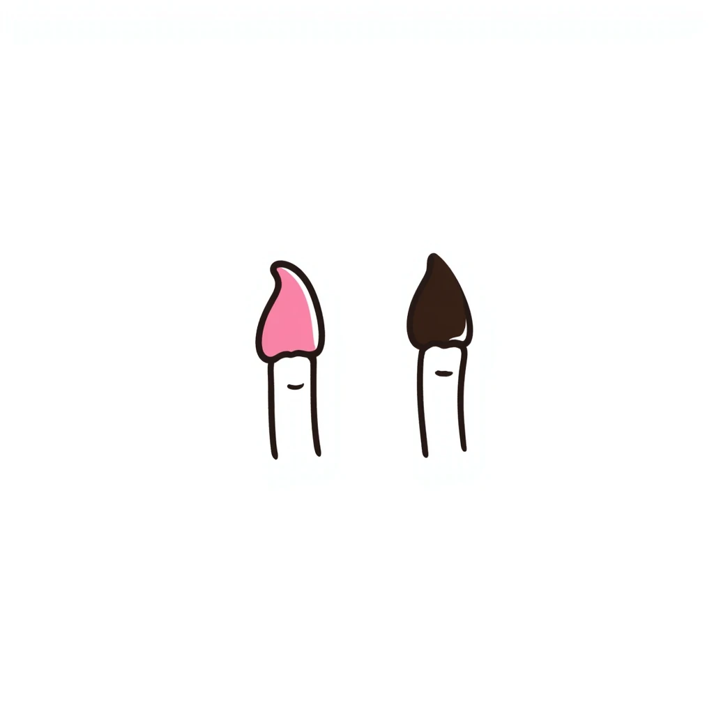 index and middle fingers pointing up, ring finger bent, little finger pointing up. index and middle fingers in pink icing, little finger in chocolate icing emoji