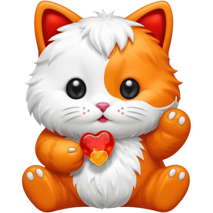 Cute cate eating a bear emoji