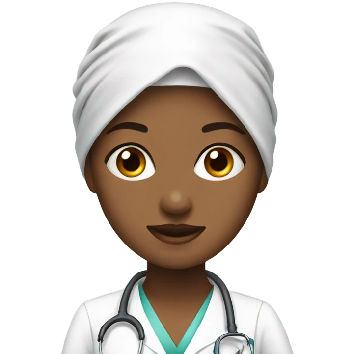 beautiful girl doctor in a headscarf emoji