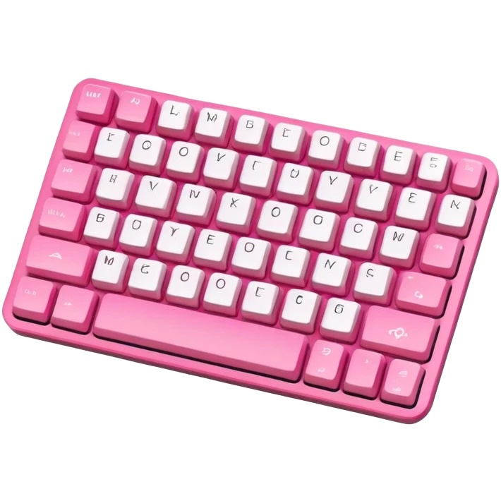 Custom mechanical keyboard pink apple  emoji