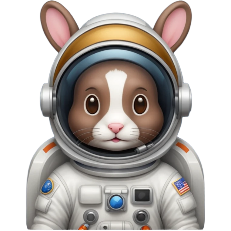 dark brown rabbit astronaut emoji