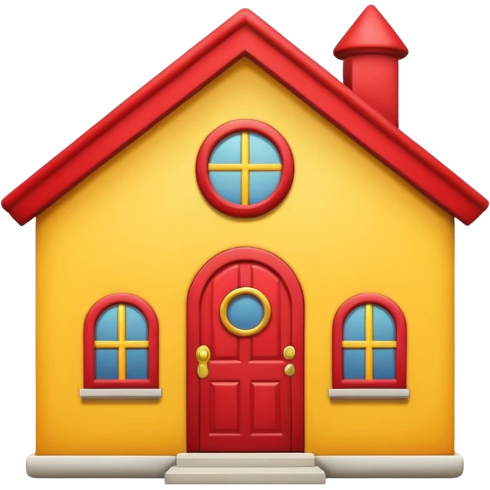 clown house yellow emoji